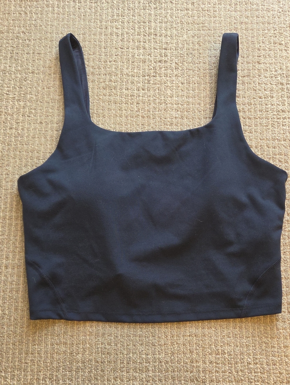 All In MotionWomen's Navy Square-Neck Crop Tank